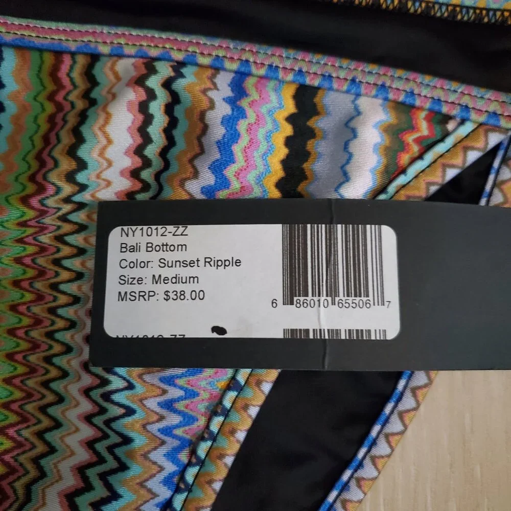 NWT Noli Bali Bikini Bottom in  Sunset Ripple | Medium - Picture 4 of 5